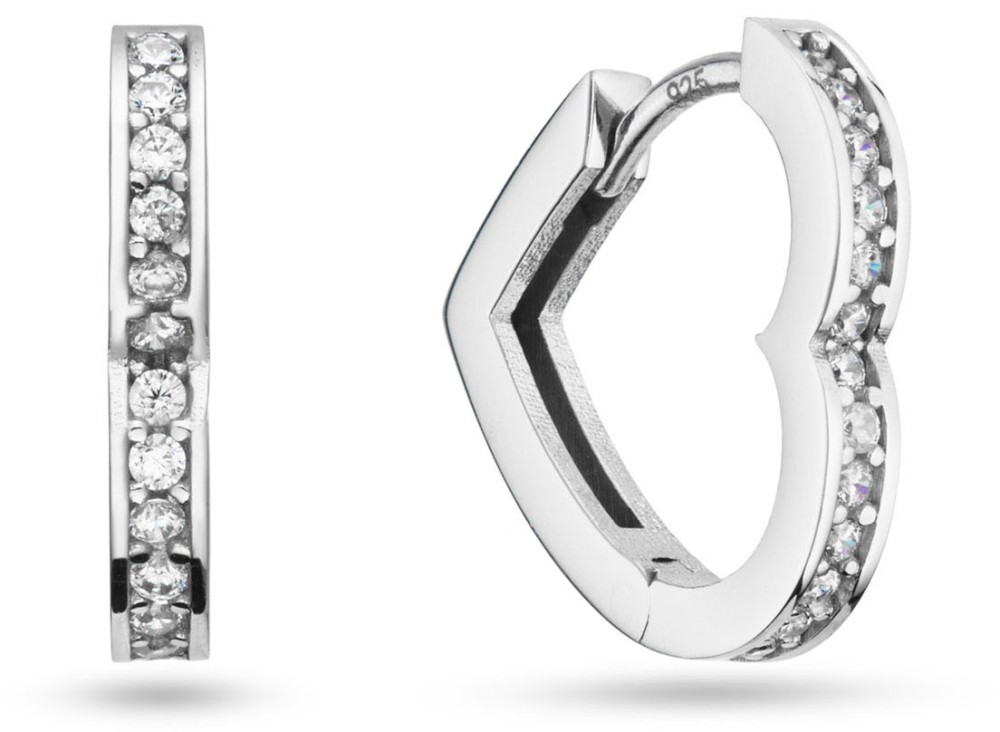 Klapoorringen Hart CZ S 925RD