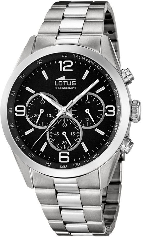 LOTUS MEN'S BLACK STAINLESS STEEL WATCH BRACELET 18152/2