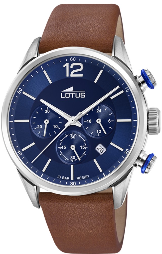 LOTUS MEN'S BLUE CHRONO LEATHER WATCH BRACELET 18689/1