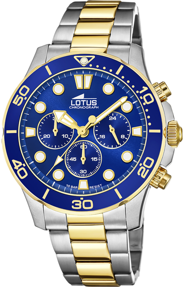 LOTUS MEN'S BLUE EXCELLENT STAINLESS STEEL WATCH BRACELET 18757/1