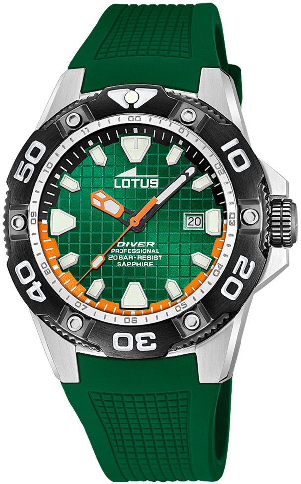 LOTUS MEN'S GREEN RUBBER WATCH BRACELET 18927/3