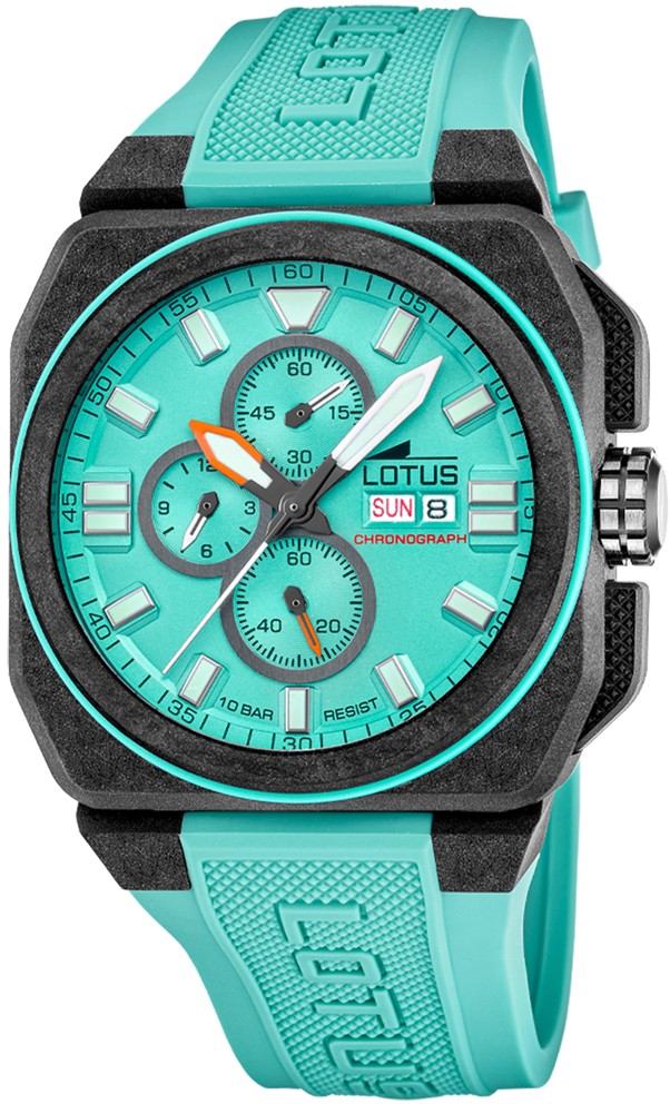 LOTUS MEN'S BLUE CHRONO RUBBER WATCH BRACELET 18976/5