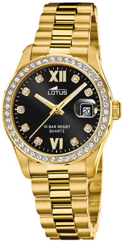 LOTUS WOMEN'S BLACK FREEDOM STAINLESS STEEL WATCH BRACELET 18979/2