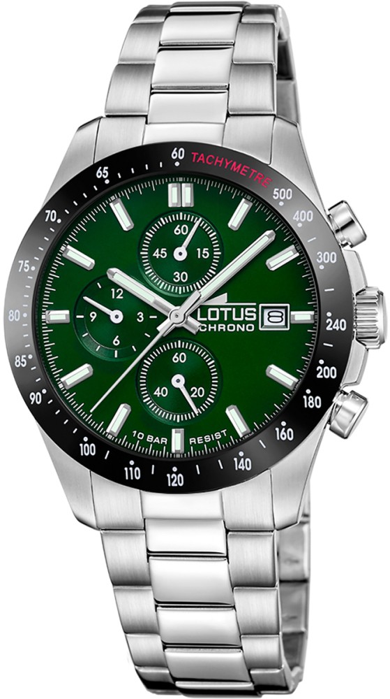 LOTUS MEN'S GREEN CHRONO STAINLESS STEEL WATCH BRACELET 18994/7