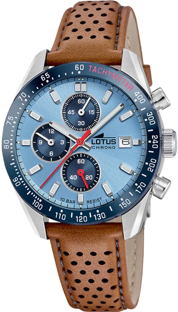LOTUS MEN'S BLUE CHRONO LEATHER WATCH BRACELET 18995/2