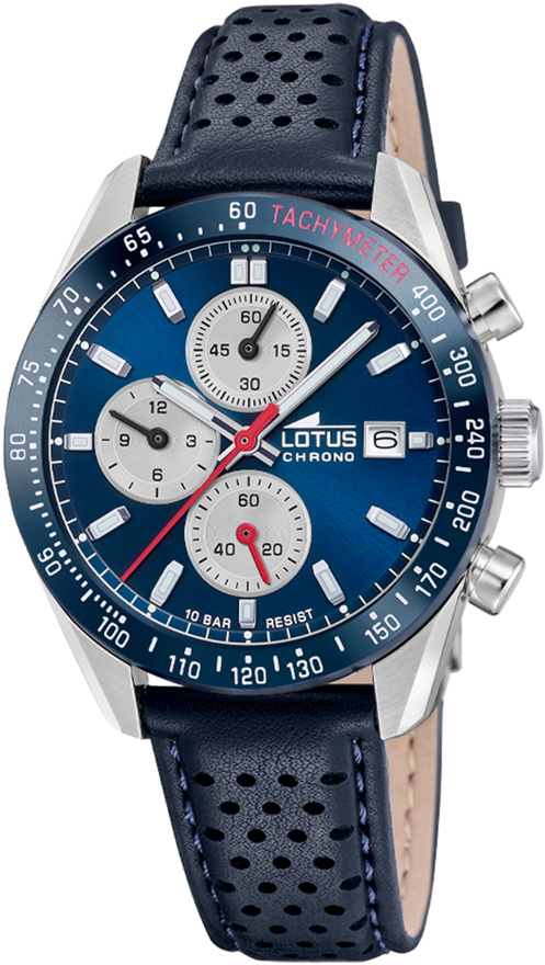 LOTUS MEN'S BLUE CHRONO LEATHER WATCH BRACELET 18995/5