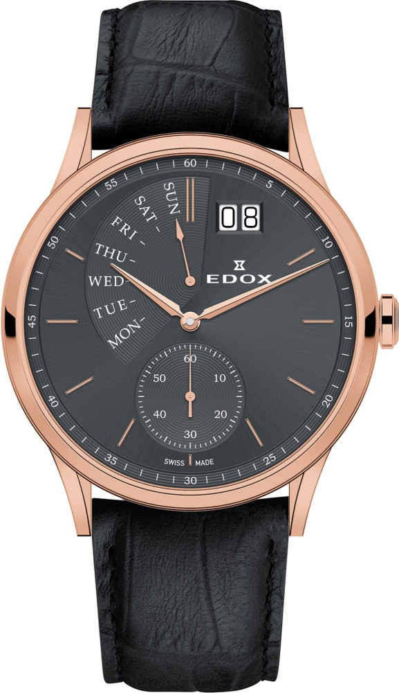 Edox 34500 37R GIR Les Vauberts Herren Uhr
