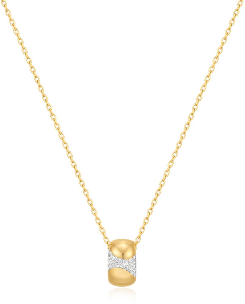 Gold Rivulet Pavé Necklace S