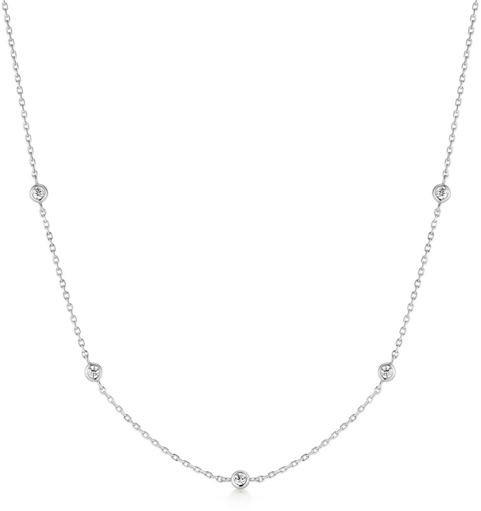 Silver Classic Station Necklace S