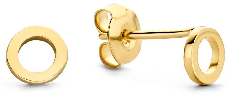 Jackie Circle Silhouette Studs 585