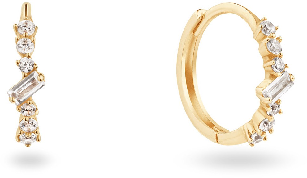 Clifton White Topaz Hoops 585