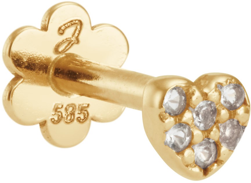 Jackie White Top.Heart Piercing 585