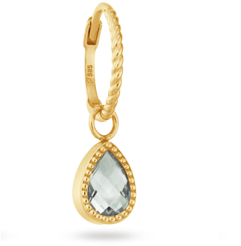 Jackie Amstel Green Amethyst Hoop 585