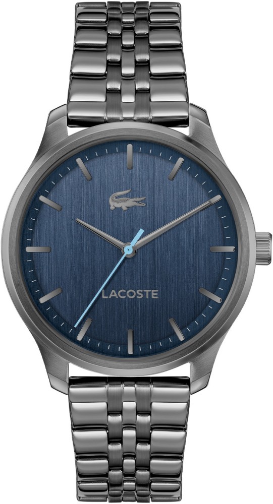 Lacoste LC2011371 Lisbon Staal Blauw 42mm