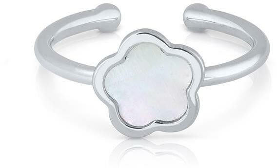 Lapetra Ring Bloem Wit Parelmoer