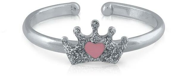 Lapetra Ring Glitter Kroon Zilver
