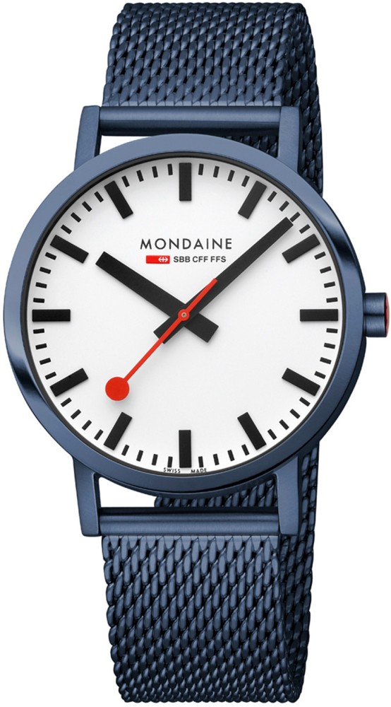 Mondaine Classic M660.30360.1BSBM - Horloge - Mesh - Blauw - 40mm