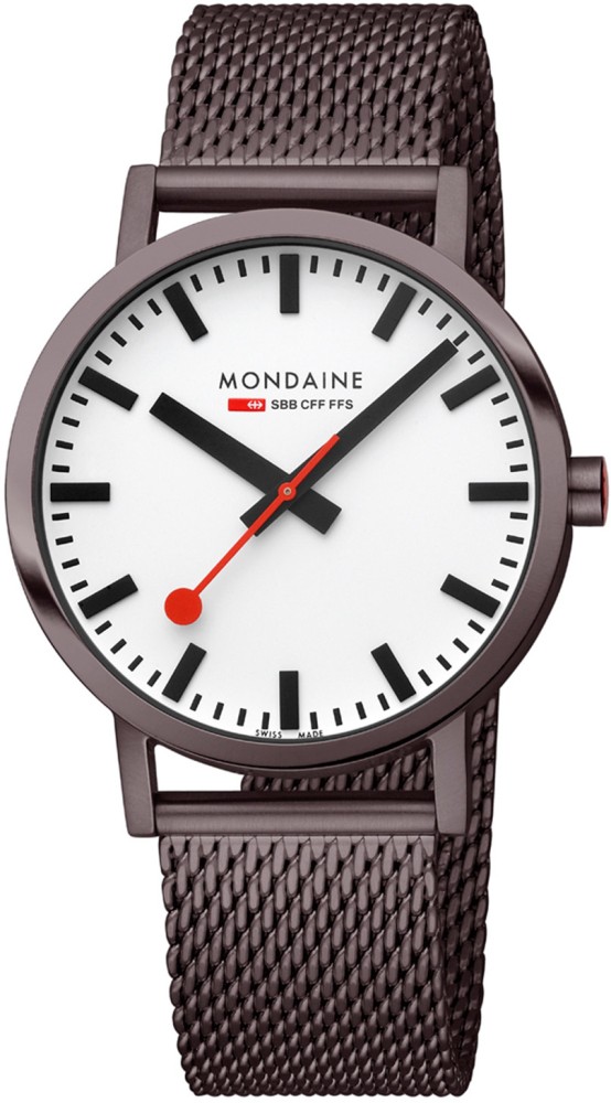 Mondaine Classic M660.30360.1BSBZ - Horloge - Mesh - Bruin - 40mm