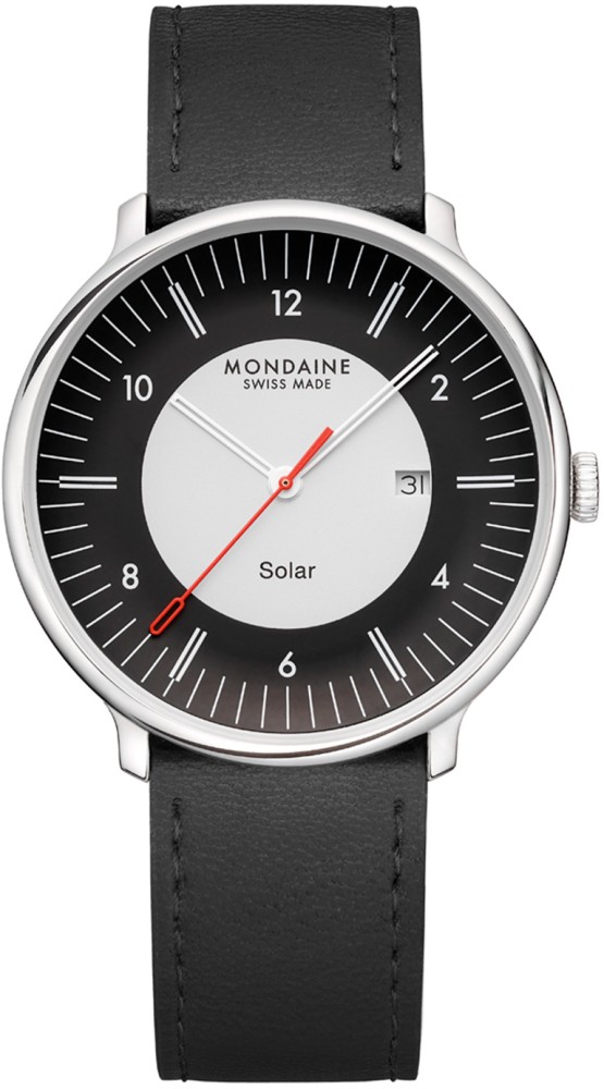 Doppio 41mm staal leer zwart solar