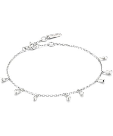 Slv Teardrop Dangle Bracelet S