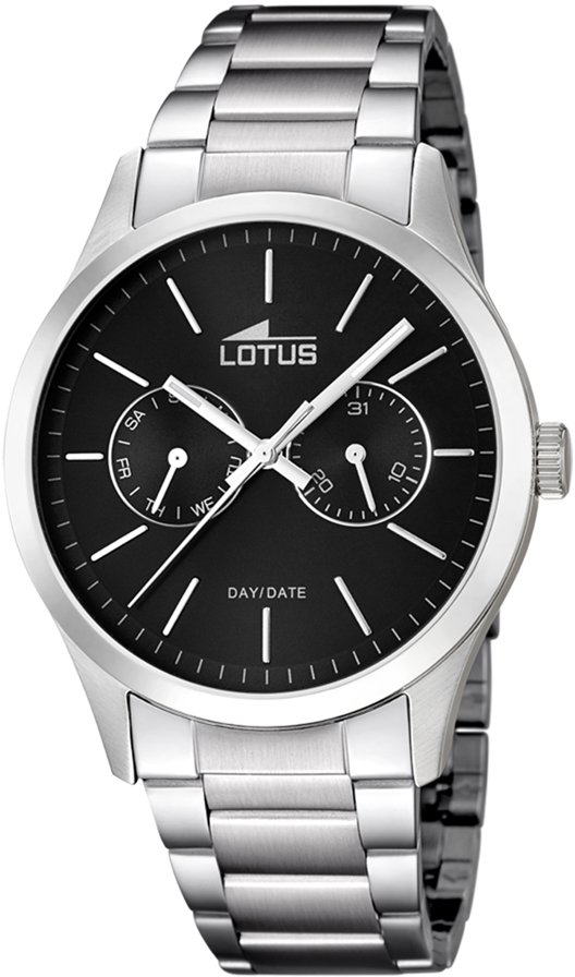 LOTUS MEN'S BLACK MINIMALIST STAINLESS STEEL WATCH BRACELET 15954/3