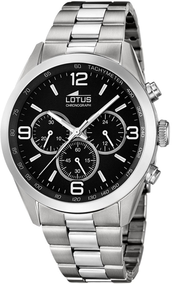 LOTUS MEN'S BLACK STAINLESS STEEL WATCH BRACELET 18152/2