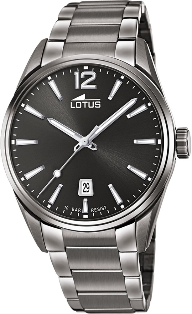 LOTUS MEN'S GREY CHRONO STAINLESS STEEL WATCH BRACELET 18684/1