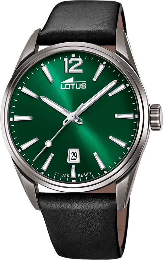 LOTUS MEN'S GREEN CHRONO LEATHER WATCH BRACELET 18685/4