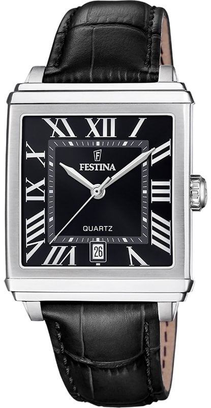 Festina F20681/3 On The Square Herren Uhr Schwarzes Zifferblatt
