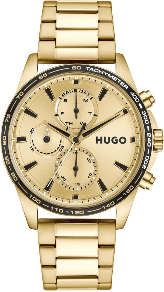 HUGO HU1530479 Drift Herren Uhr Goldfarben