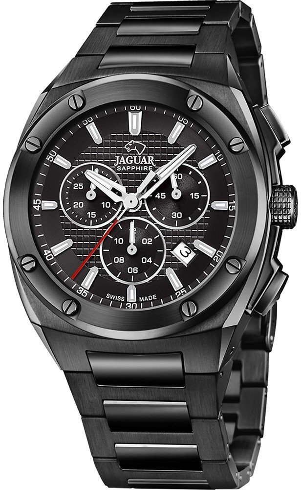 Jaguar J992/1 Executive Chrono Herren Chronograph Schwarzes Zifferblatt