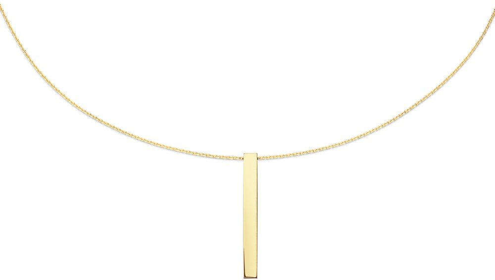 Jackie Gold JKN24.414 Damen Kette Langer Stab 4 mm 40-45 cm 14 Karat Gold