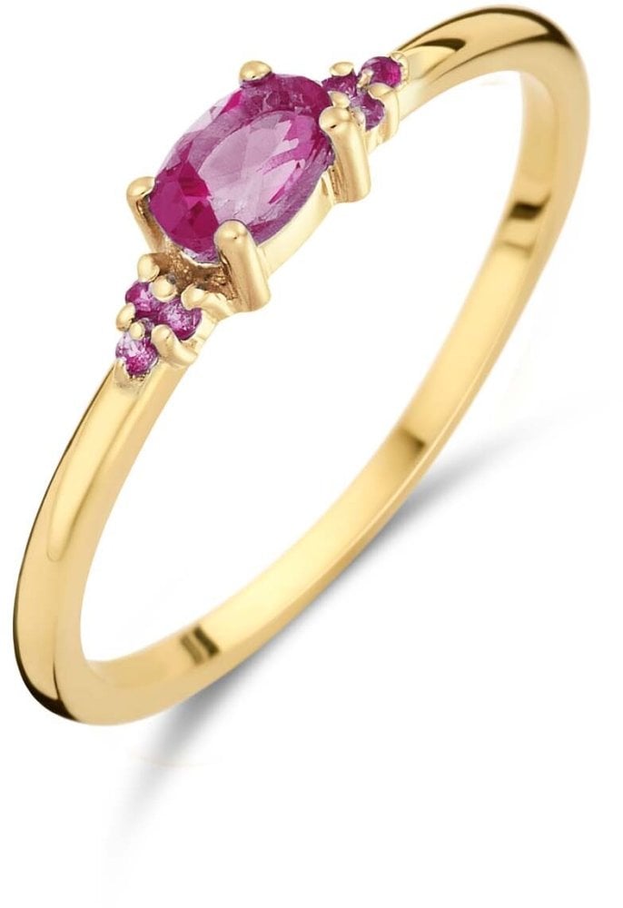 Jackie Gold JKR24.450 Damen Ring Vintage Pink Topaz 14 Karat Gold