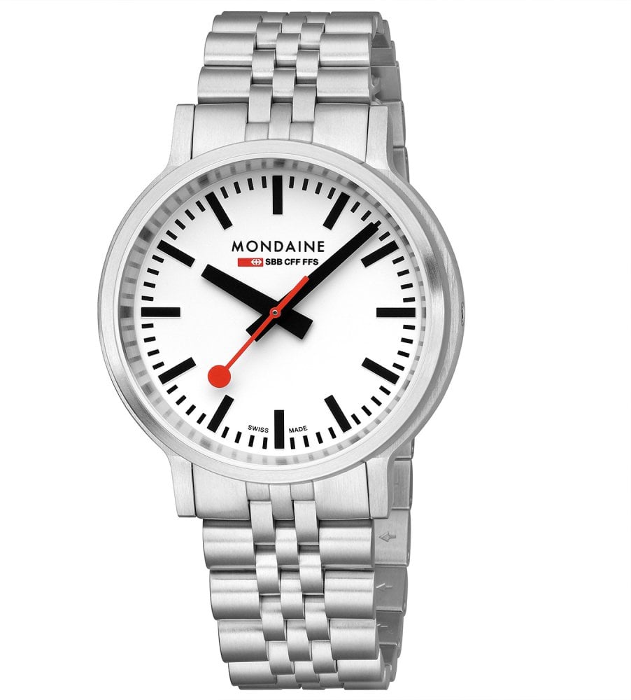 Mondaine MST.4101B.SJ Stop2Go Unisex Uhr Edelstahl
