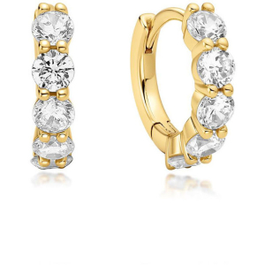 Gold Sparkle Hug. Hoop Earrings E