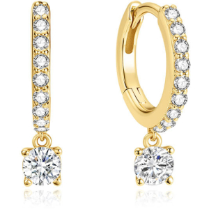 Gold Sparkle Hug. Hoop Earrings E